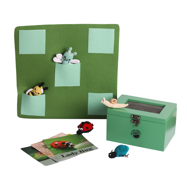 Wooden Toy Set for Kids | Peekaboo Bugs | Multicolour