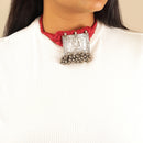 Choker Necklace | Cotton Threads & Ghungroos | Maroon