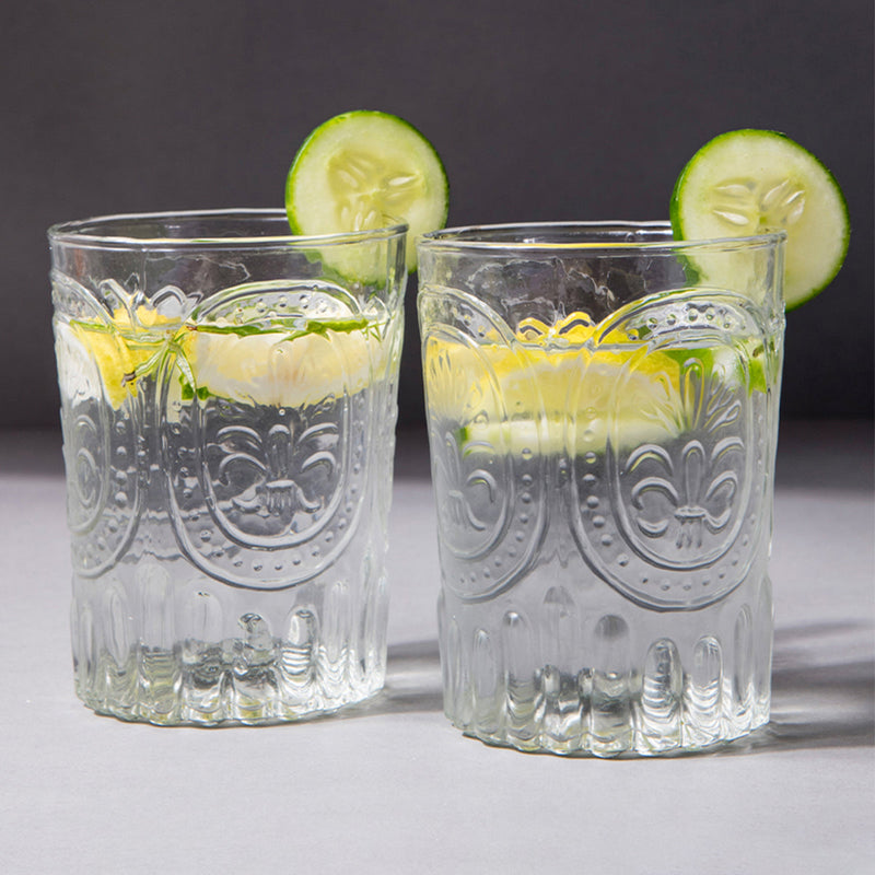 Verdure Drinking Glasses | Transparent | 400 ml | Set of 6