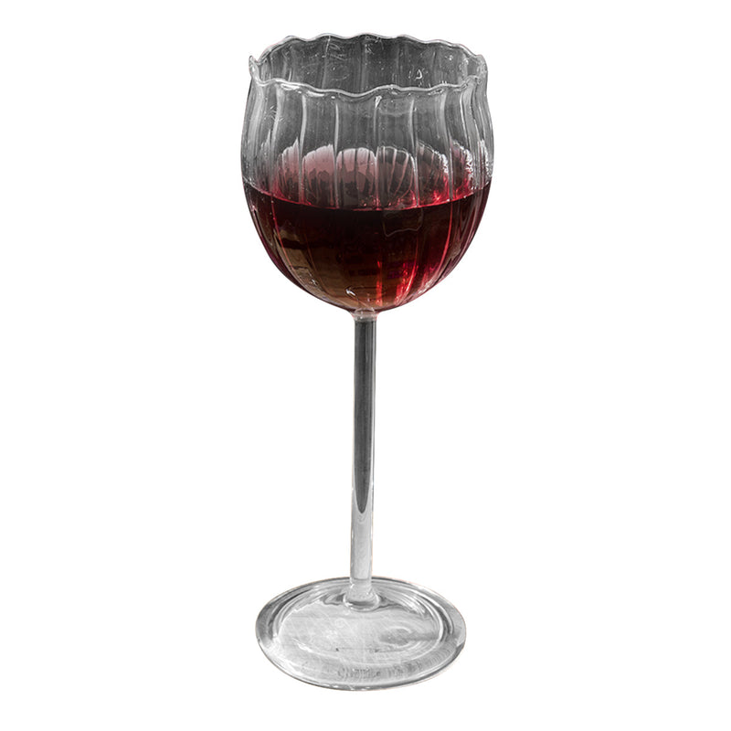 Wine Glasses | Rose Design | Transparent | 320 ml | Set of 2