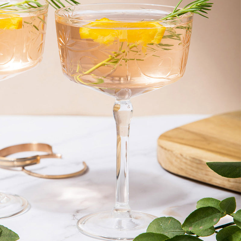 Aylin Cocktail Glasses | Transparent | 300 ml | Set of 2