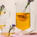 Glass Pitcher Jug and Mug Set | Transparent | Set of 5