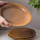 Ceramic Dinner Plates | Mustard Brown | | Set of 2