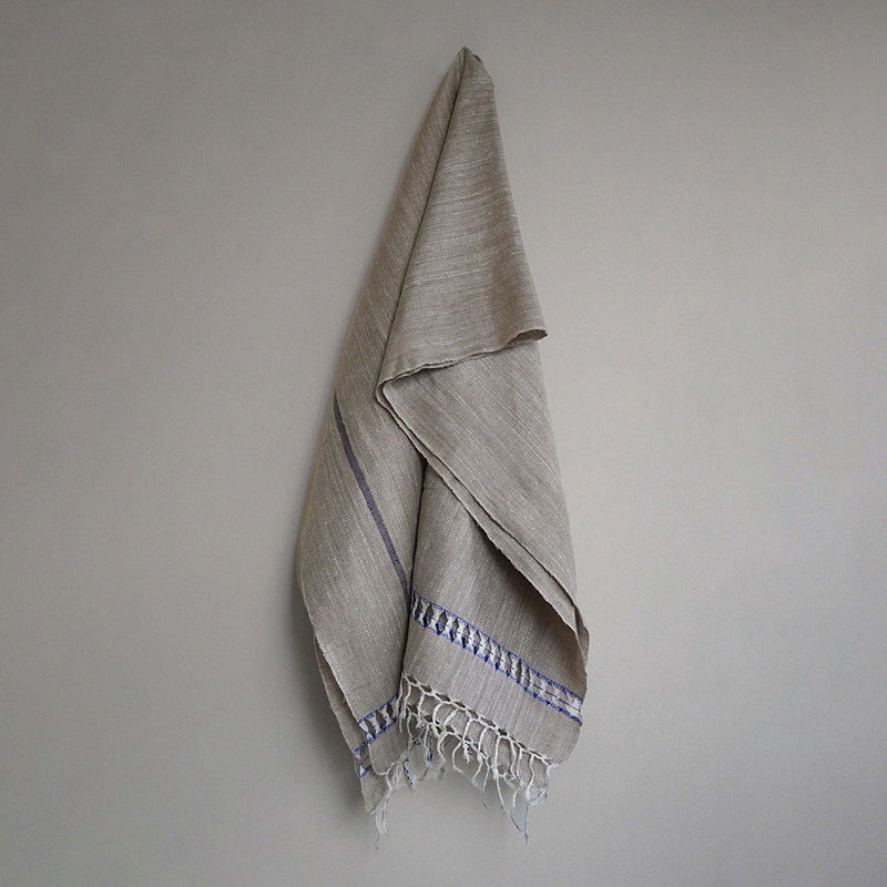 Sofa Throw Blanket | Matka Silk & Linen | Grey