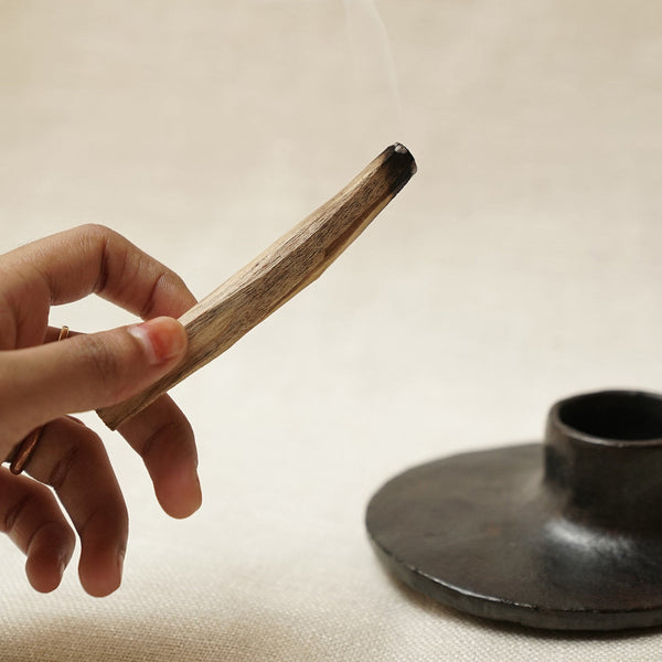 Longpi Pottery Incense Holder | Black
