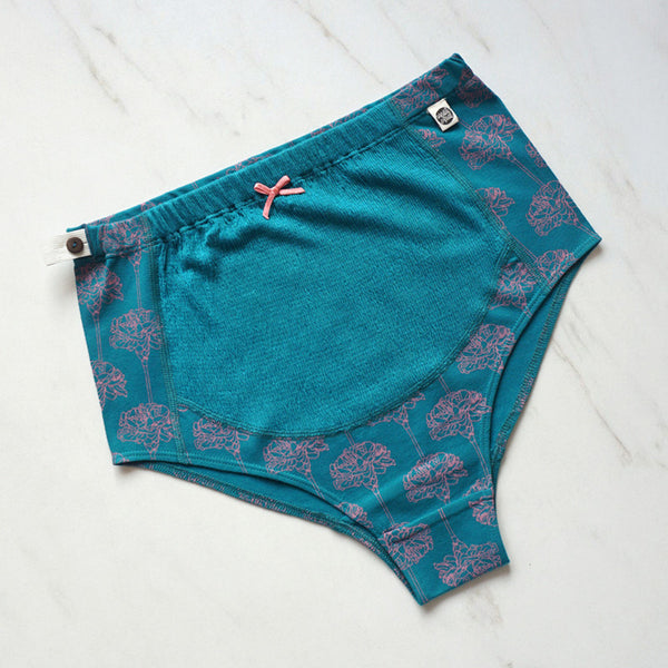 Organic Cotton Maternity Panty | Teal