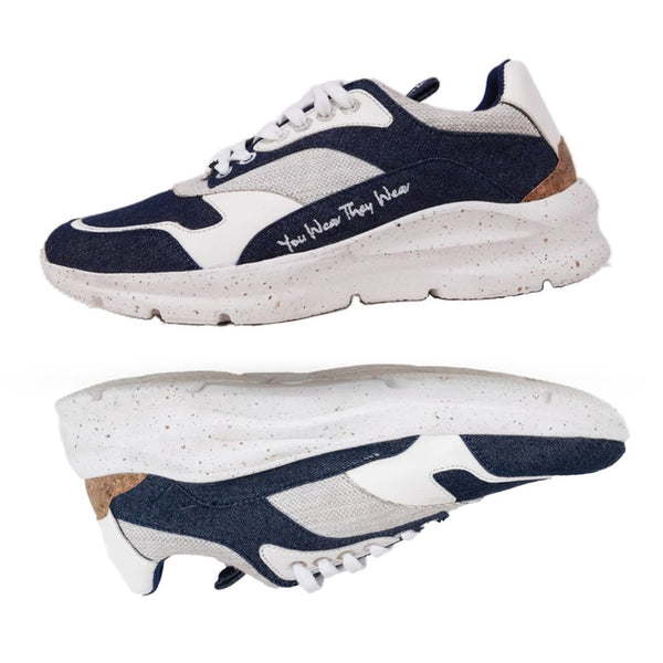 Organic Canvas Sports Shoes for Men | Navy