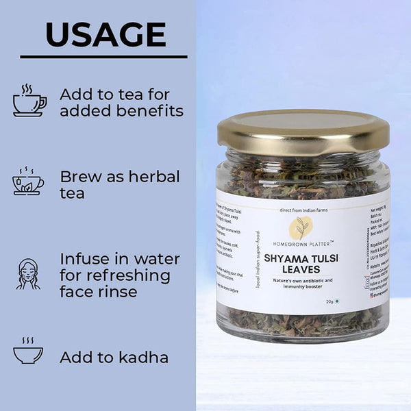 Tea Combo Set | Tulsi Leaves Tea | Lemongrass Leaves Tea | Set of 2
