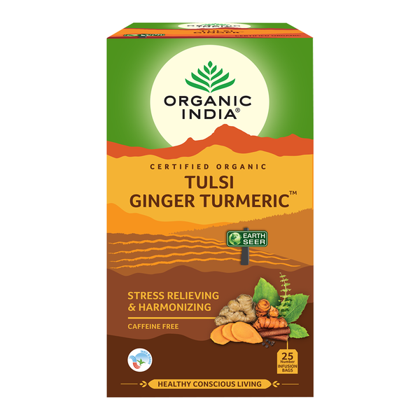 Organic India | Tulsi Ginger Turmeric | Builds Immunity | 25 Tea Bags