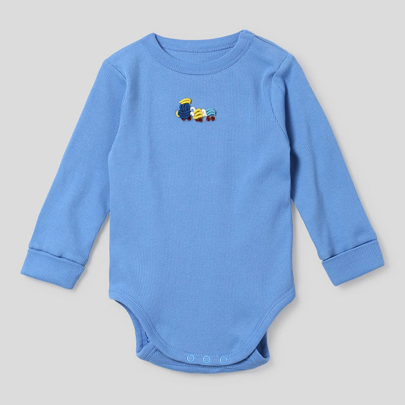 Cotton Baby Bodysuit | Snale Design | Blue