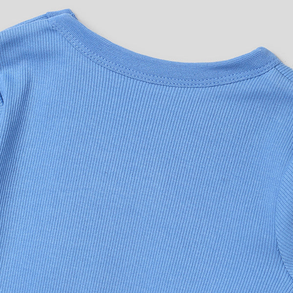 Cotton Baby Bodysuit | Snale Design | Blue