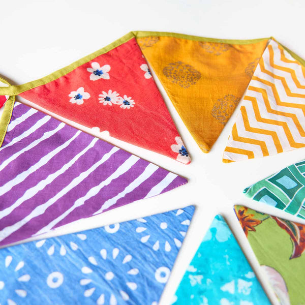 Rainbow Bunting Combo | Upcycled Cotton | Multicolour