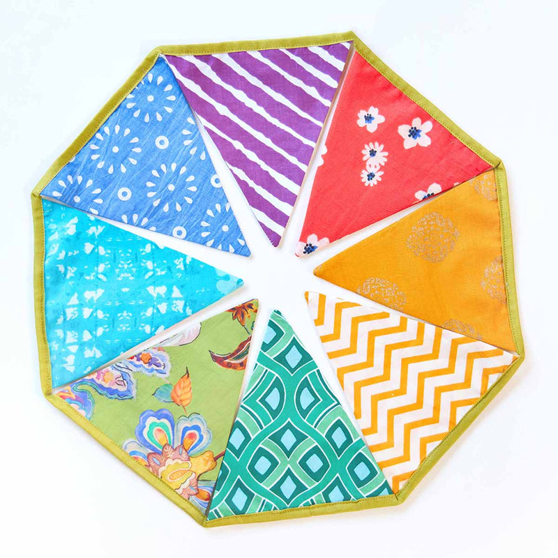 Rainbow Bunting Combo | Upcycled Cotton | Multicolour