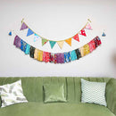 Party Decoration Combo | Rainbow Bunting & Fringe Garland | Multicolour | Set of 2