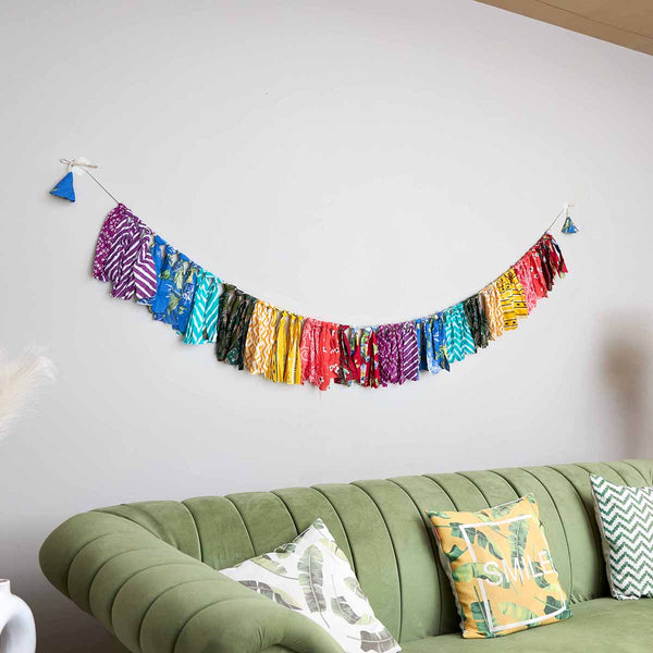 Rainbow Bunting | Upcycled Cotton | Multicolour