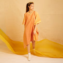 Cotton Kaftan for Women | Striped | Orange