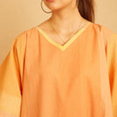 Cotton Kaftan for Women | Striped | Orange