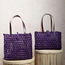 Mesh Handbag for Women | Lavender | Sabai Grass