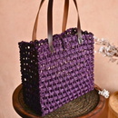 Mesh Handbag for Women | Lavender | Sabai Grass