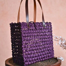 Mesh Handbag for Women | Lavender | Sabai Grass