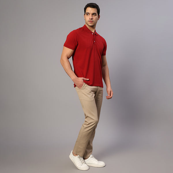 Supima Cotton Polo T-Shirt for Men | Maroon