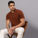 Brown Polo T-Shirt for Men | Supima Cotton