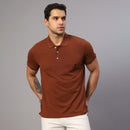 Brown Polo T-Shirt for Men | Supima Cotton