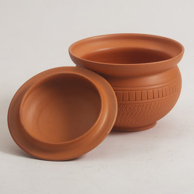 Terracotta Pot Handi with Lid | 500 ml