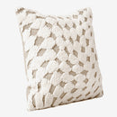 Cotton Throw Pillow Cover | Fur Design | Off-White & Beige