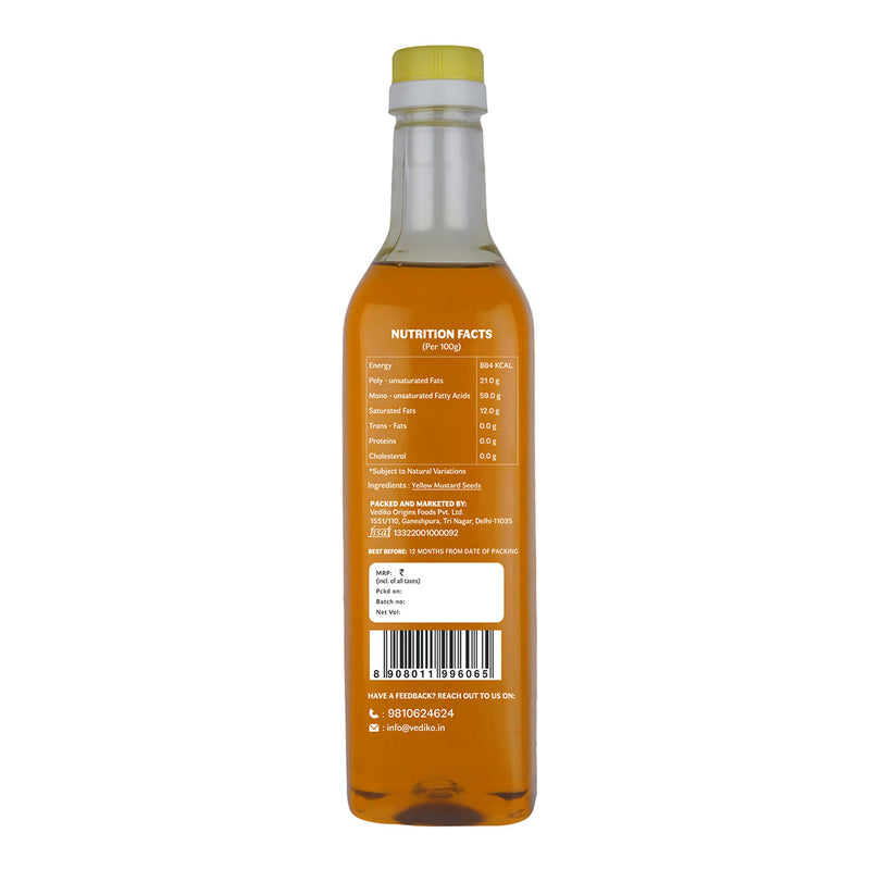 Yellow Mustard Oil | Cold Pressed | 2 L