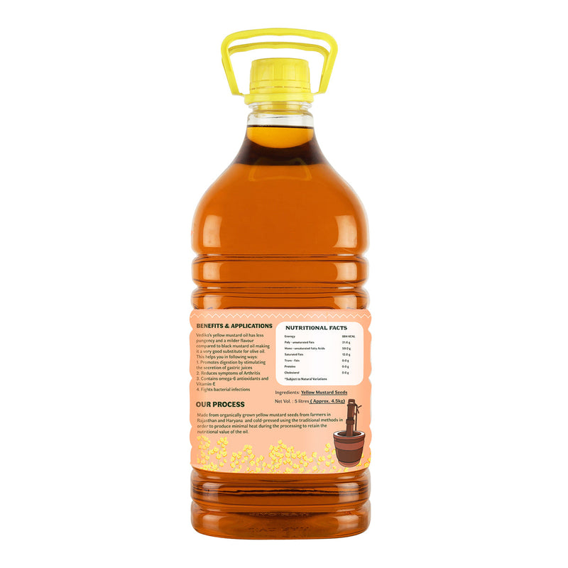 Yellow Mustard Oil | Cold Pressed | 5 L