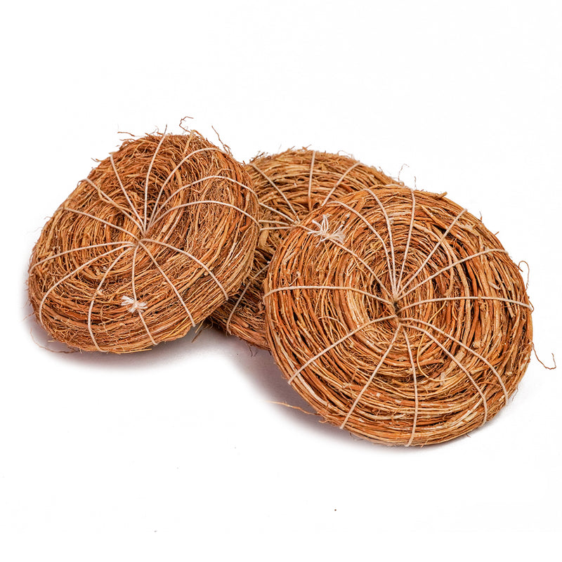 Vetiver Scrubber | Natural Body Loofah | Set of 3