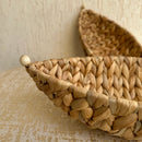 Water Hyacinth Storage Basket | Boat Shape | Brown | 35 cm