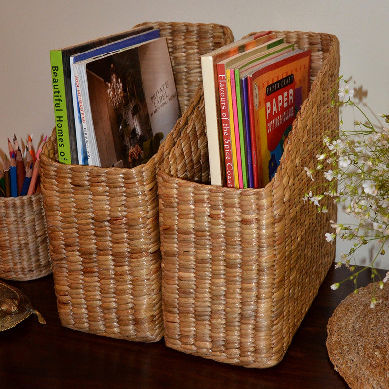 Water Hyacinth Magazine & File Holder