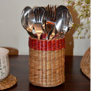 Water Hyacinth Cutlery & Pen Holder | Red