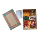 Festive Gift Box | Soy Wax Diya | Brass Diya | Coasters