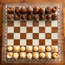 Wooden Chess Board Game for Kids | Brown | 20 cm