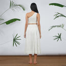 Jamdani Skirt Set For Women | White