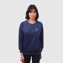 Recycled Cotton Sweatshirt for Women | Crew Neck | Blue