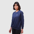 Recycled Cotton Sweatshirt for Women | Crew Neck | Blue