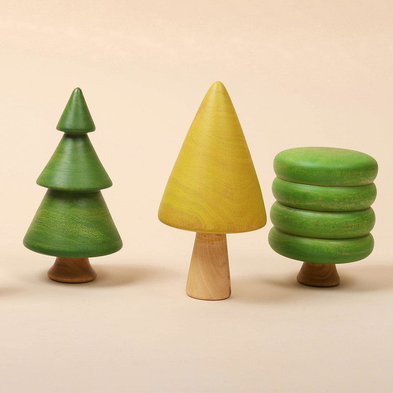 Wooden Toys for Kids | Forest Trees Small Set | Set of 6