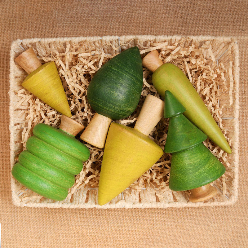 Wooden Toys for Kids | Forest Trees Small Set | Set of 6