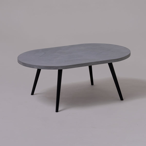 Wooden Coffee Table | Sofa Center Table | Curve Design | Grey | 14 inches