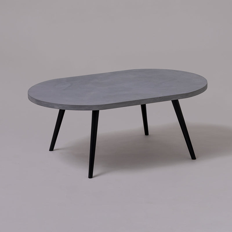 Wooden Coffee Table | Sofa Center Table | Curve Design | Grey | 14 inches