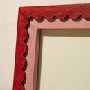 Wooden Photo Frame | Wavy Frame | Pink | 4 x 6 inches