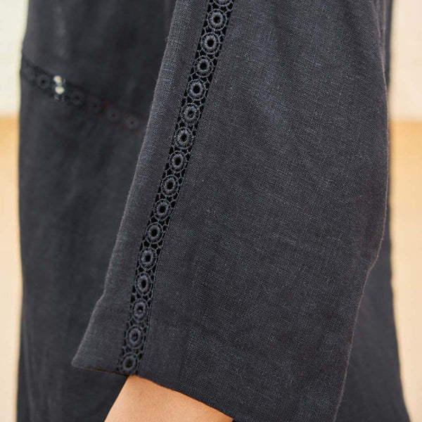 Linen Kelly Shirt For Women | Black