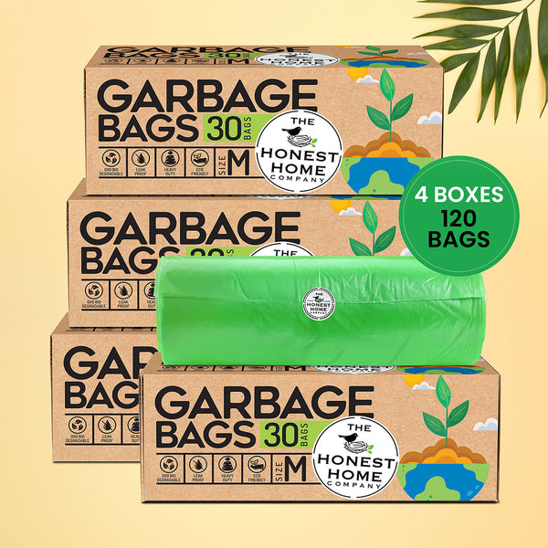 Biodegradable Garbage Bags | Medium | 30 Bags | Set of 6.