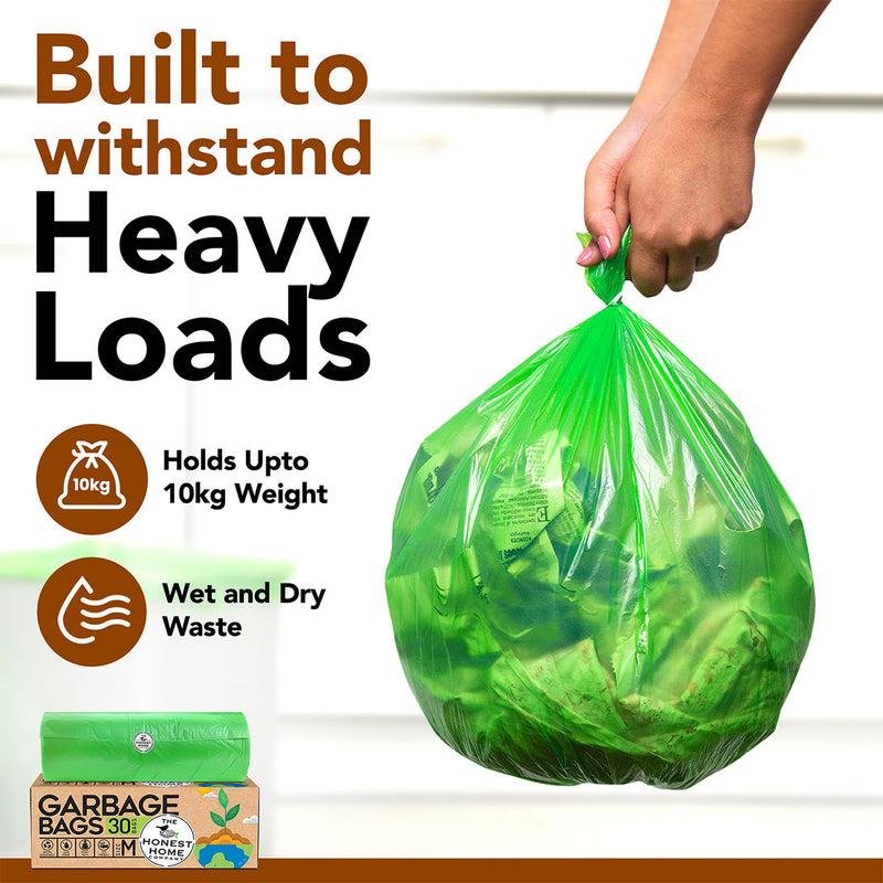 Biodegradable Garbage Bags | Medium | 30 Bags | Set of 6.