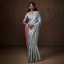 Chanderi Tissue Saree | Pastel Green & Blue