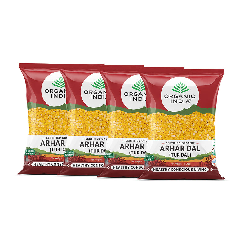 Organic India | Arhar Dal | Tur Dal | 500 g | Pack of 4